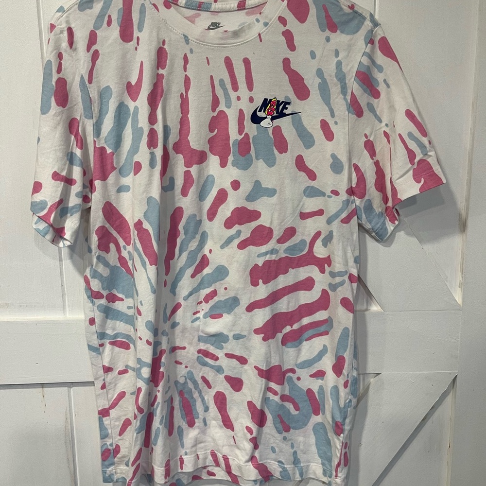 Nike Tie-Dye Short Sleeve Tee Pink and Blue